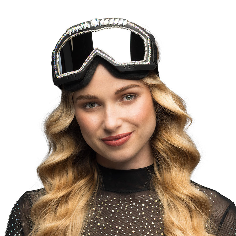 Skibril Party Bling Bling - zwart