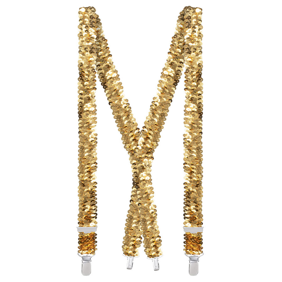 Accessoireset goud - partybril + vlinderstrik & bretels