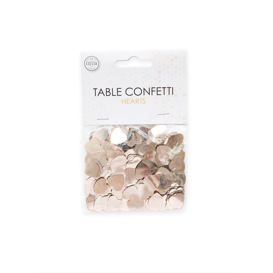 Tafelconfetti - 14 gram - roségouden hartjes