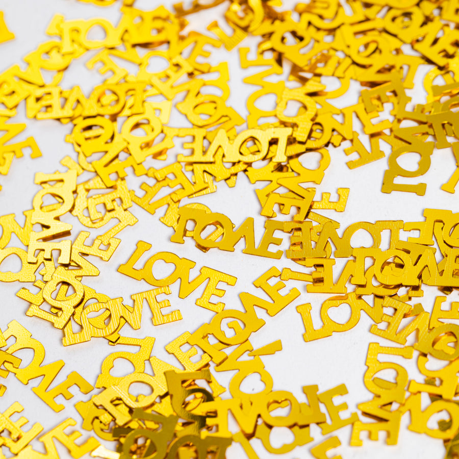 Tafelconfetti - 14 gram - Love - goud