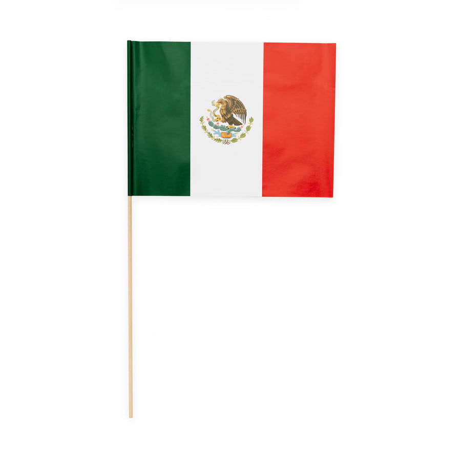 Zwaaivlaggetjes Mexico - 10 stuks - 20 x 30 cm