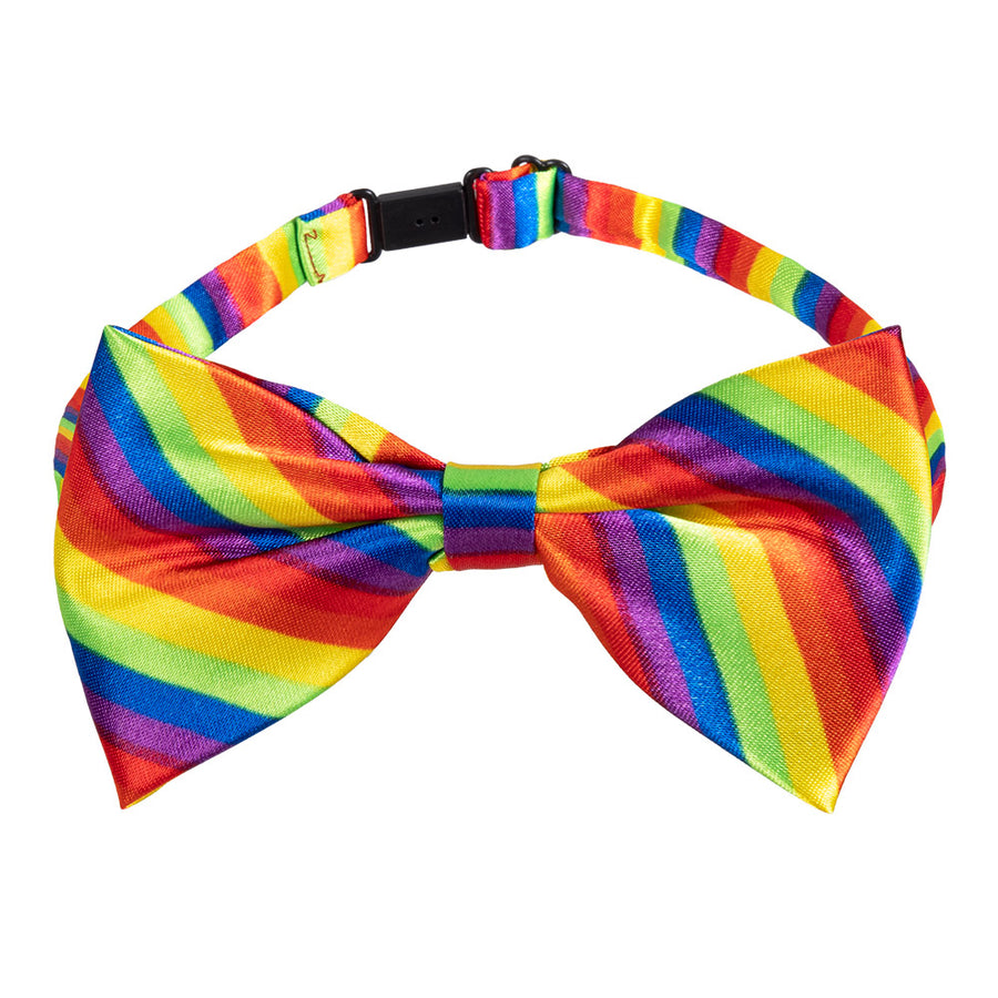 Accessoireset regenboog - partybril + vlinderstrik & bretels