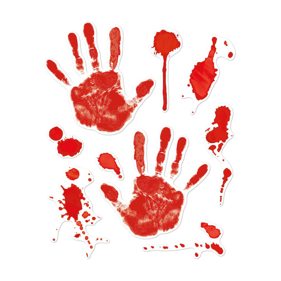 Halloween - Raamstickers bloederige handen