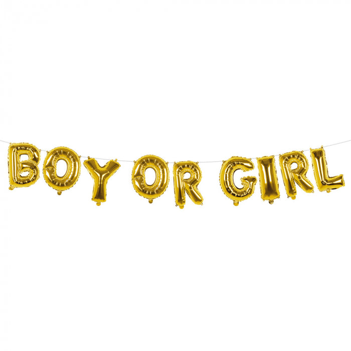 Boy or Girl Folieballon slinger - 4 meter