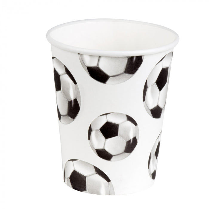 Voetbal Papieren bekertjes - 10 stuks - 200 ml