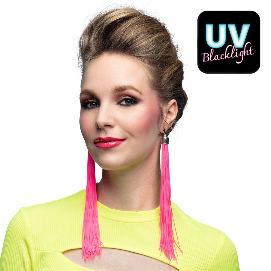 Oorbellen - Festival neon roze