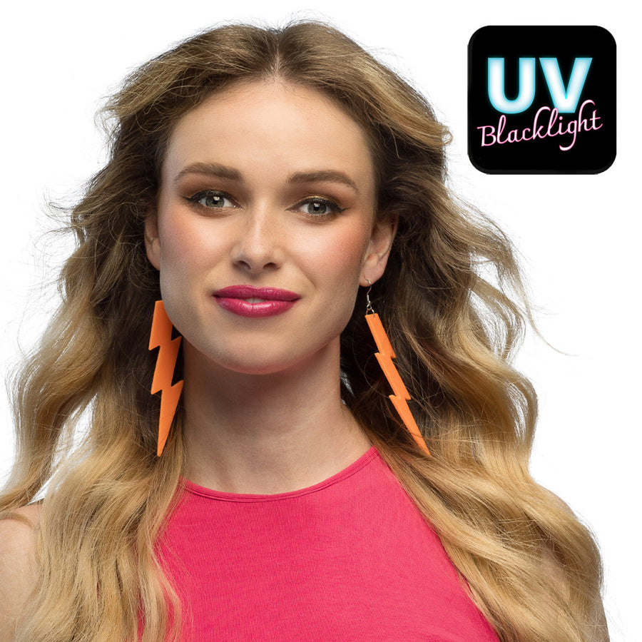 Oorbellen Flash - neon oranje