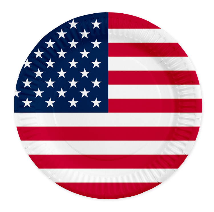 Amerika bordjes - 8 stuks