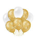 18 jaar Ballonnen - goud en wit