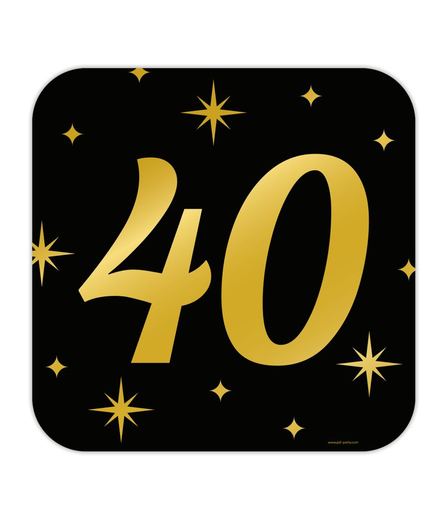 40 jaar Huldeschild - 50 x 50 cm - Classy