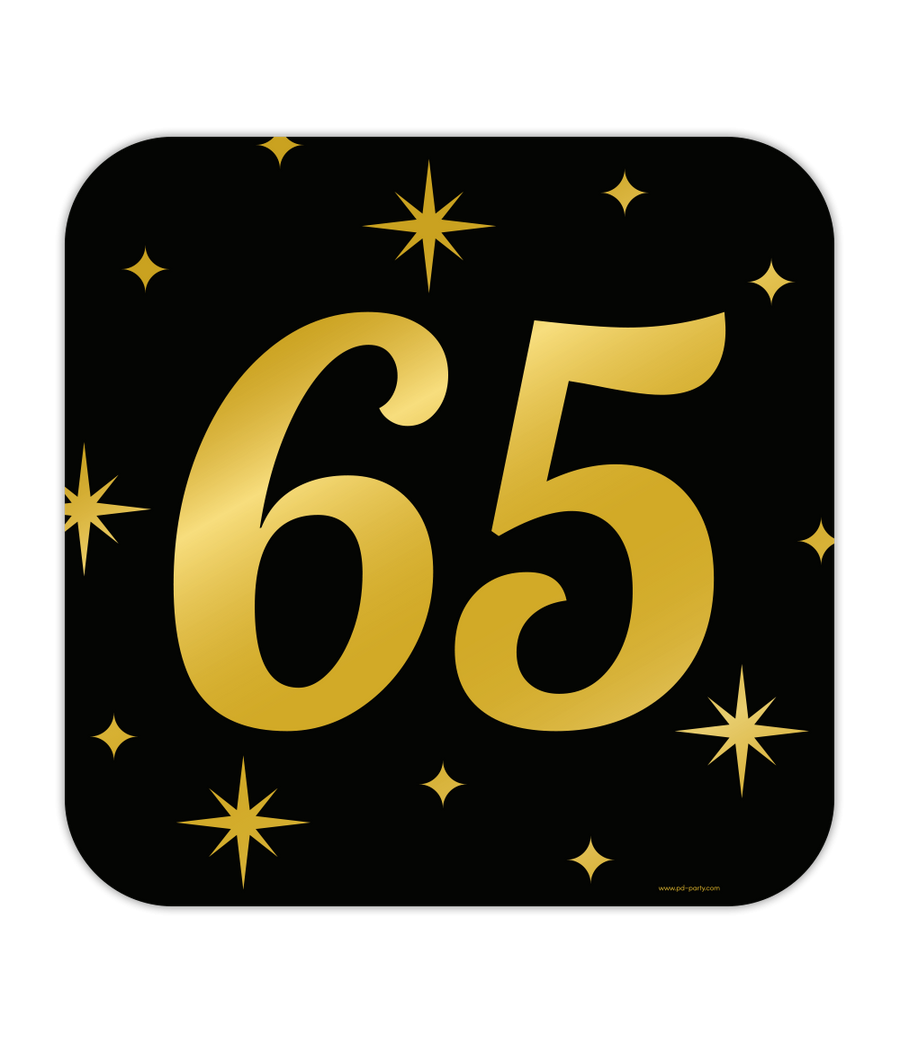 65 jaar Huldeschild - 50 x 50 cm - Classy