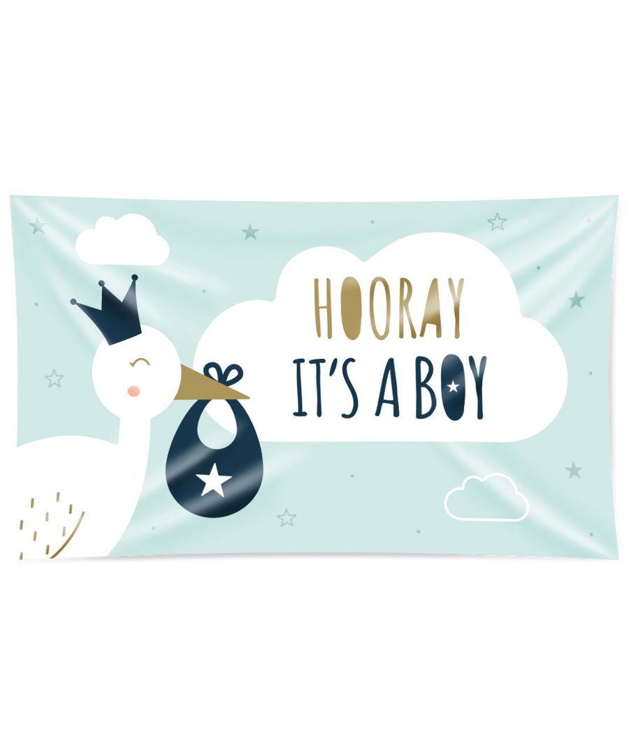 Newborn baby boy Gevelvlag XXL - 90 x 150 cm