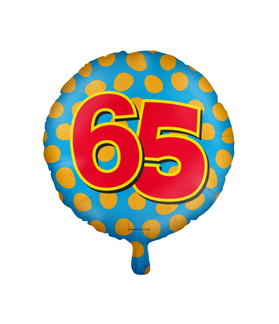 65 jaar Folieballon - Happy