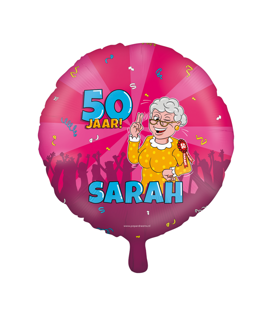 Sarah cartoon - Folieballon - 45 cm
