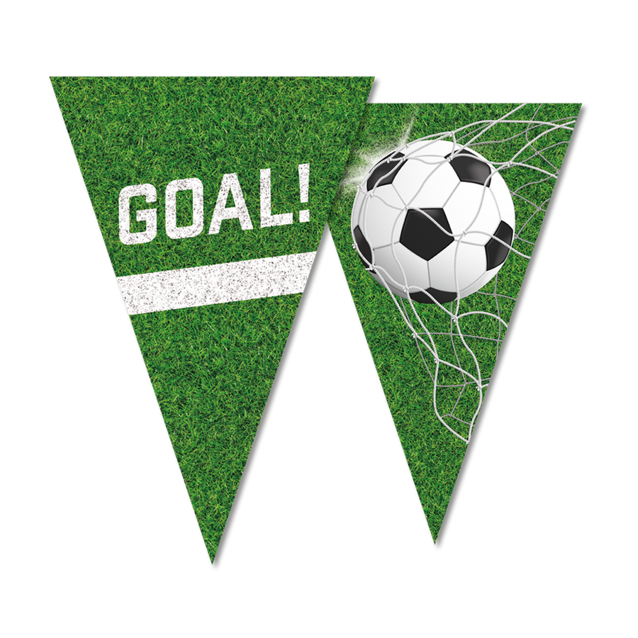 Voetbal Vlaggenlijn / slinger - 10 meter - 30 x 20 cm vlaggetjes