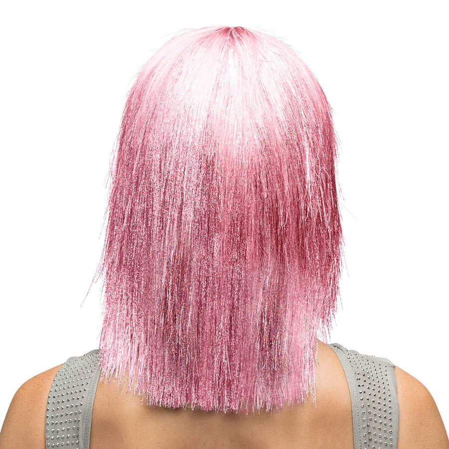 Pruik Crazy - roze