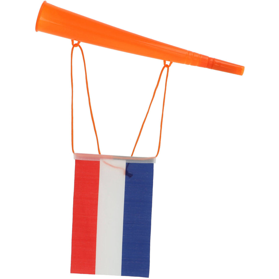 Oranje toeter met Nederlandse vlag