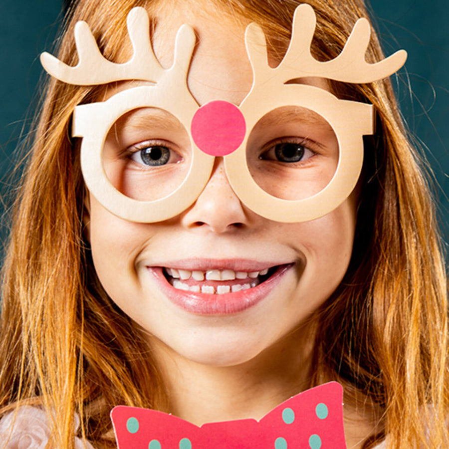 Kerst brillen - 6 stuks - Holly Jolly