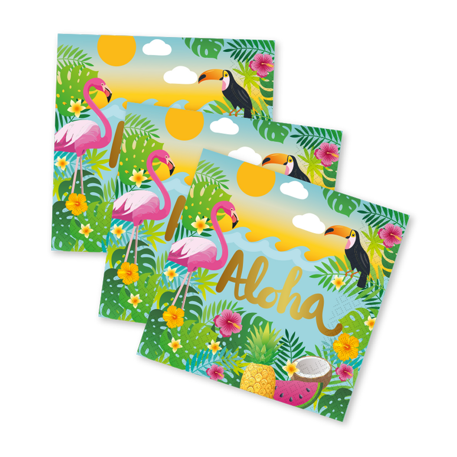 Aloha servetten - 20 stuks - 33 x 33 cm