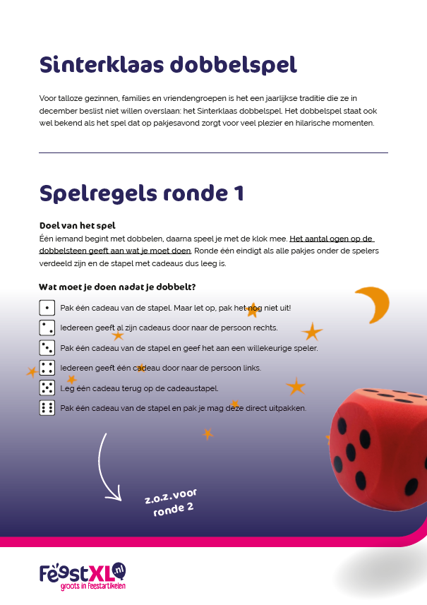 Sinterklaas Dobbelsteen