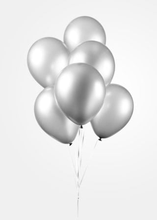 Ballonnen - 50 stuks - 30 cm - Zilver metallic