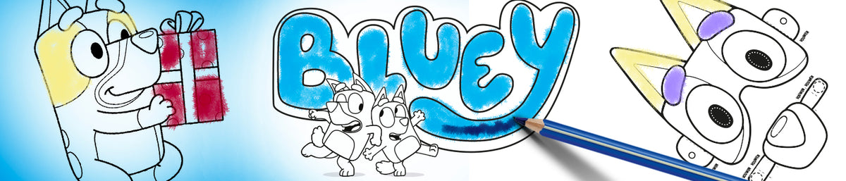 Bluey kleurplaten!