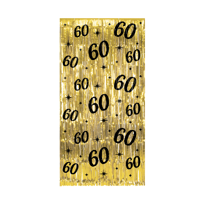 60 jaar Foliegordijn - 200 x 100 cm - Classy