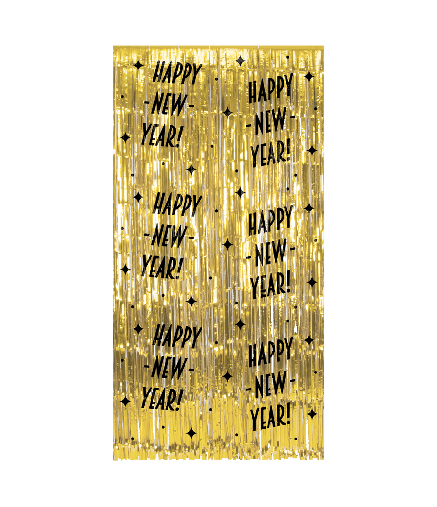 Happy New Year foliegordijn - 200 x 100 cm - Classy