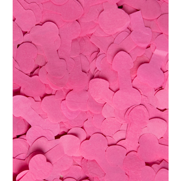 Confettikanon roze piemels