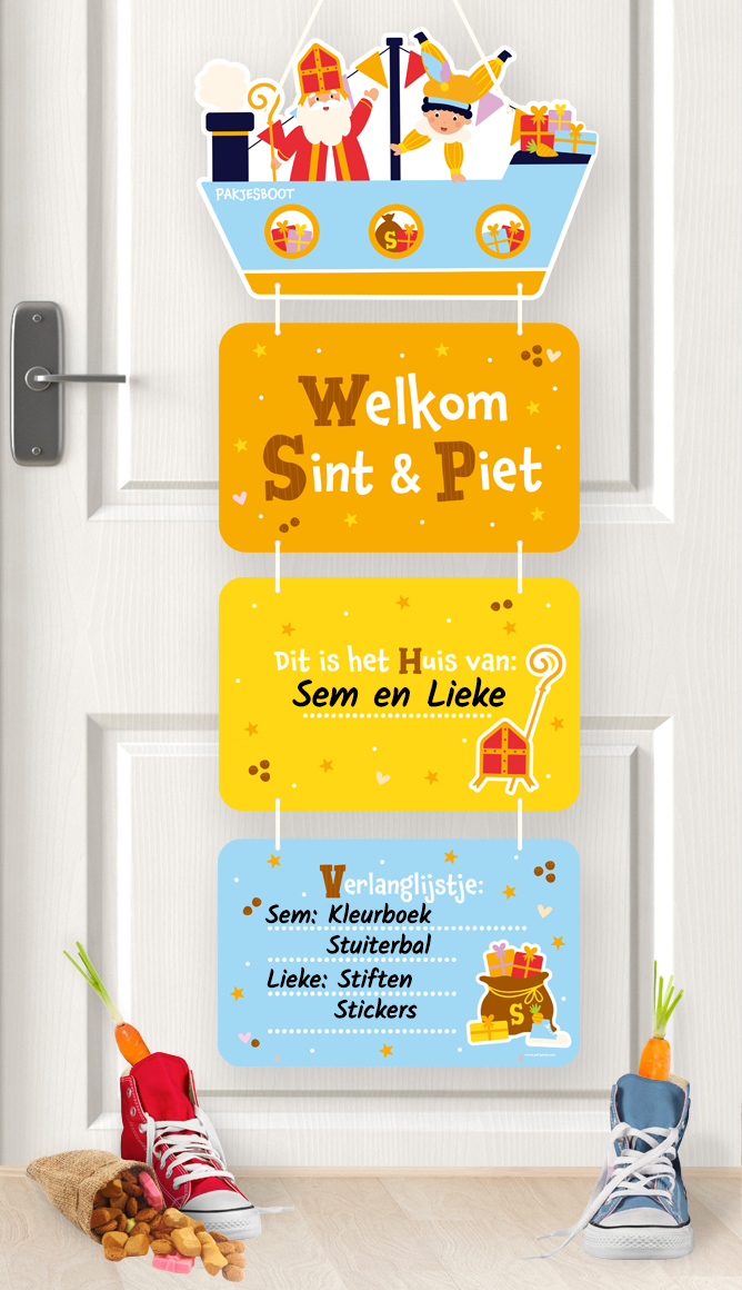 Sinterklaas deur decoratie