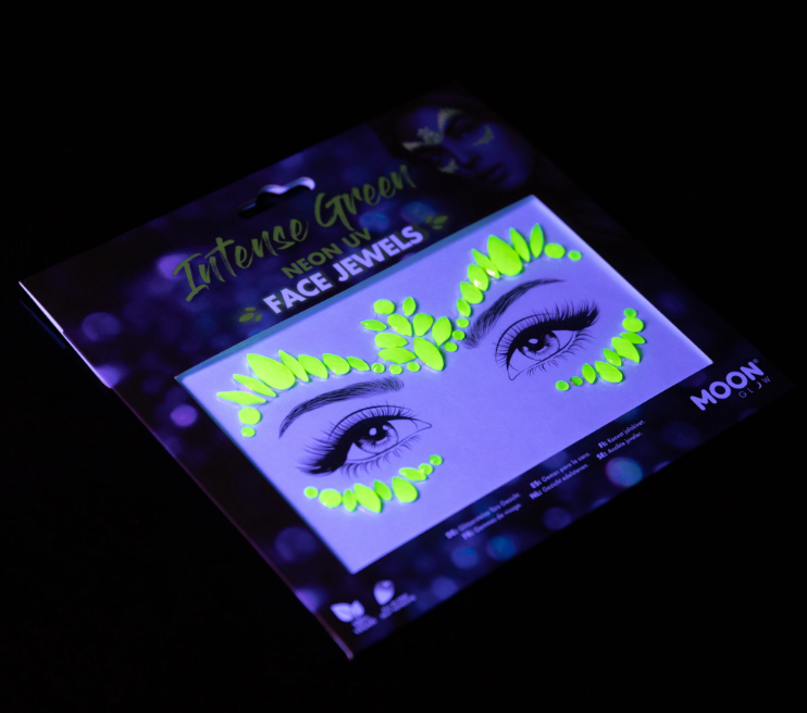 Gezichtsjuwelen Intense NEON groen