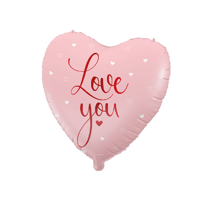 Folieballon hart - Love You - 60 cm