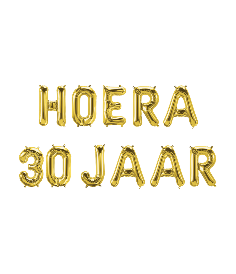 Hoera 30 jaar folieballon - 40 cm