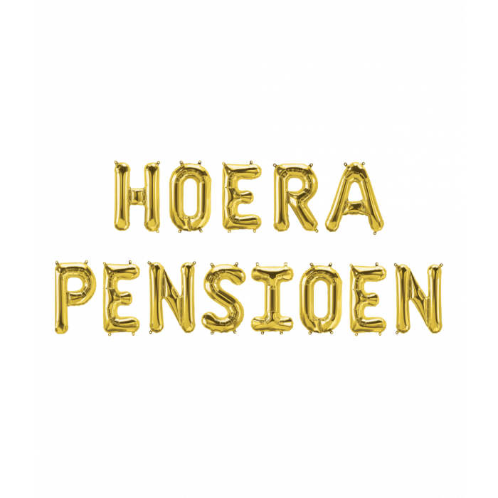 Hoera Pensioen Folieballon - 40 cm