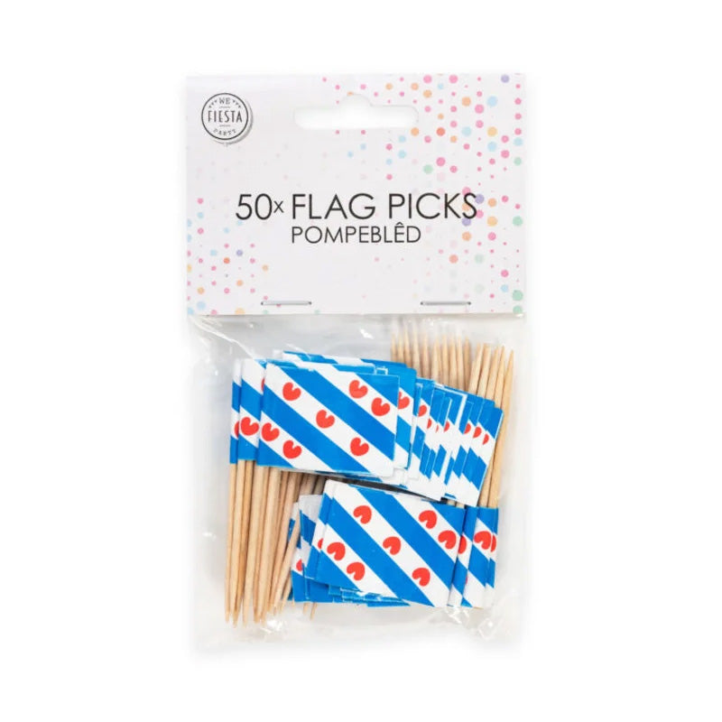 Cocktailprikkers - 50 stuks - Friesland - Pompeblêd