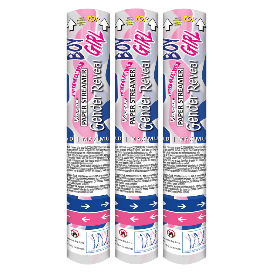 Gender Reveal Pink confetti shooter