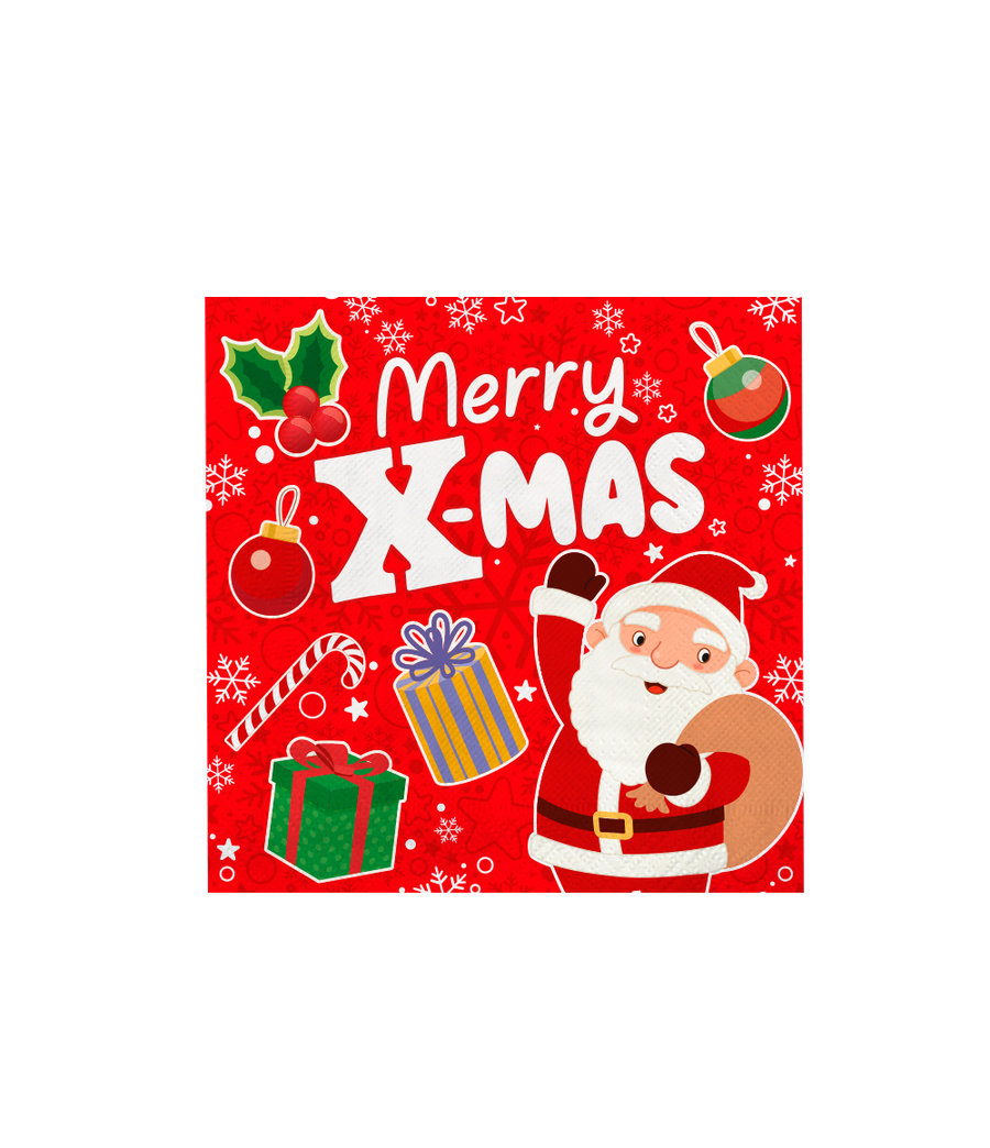 Kerst servetten X-mas - 16 stuks