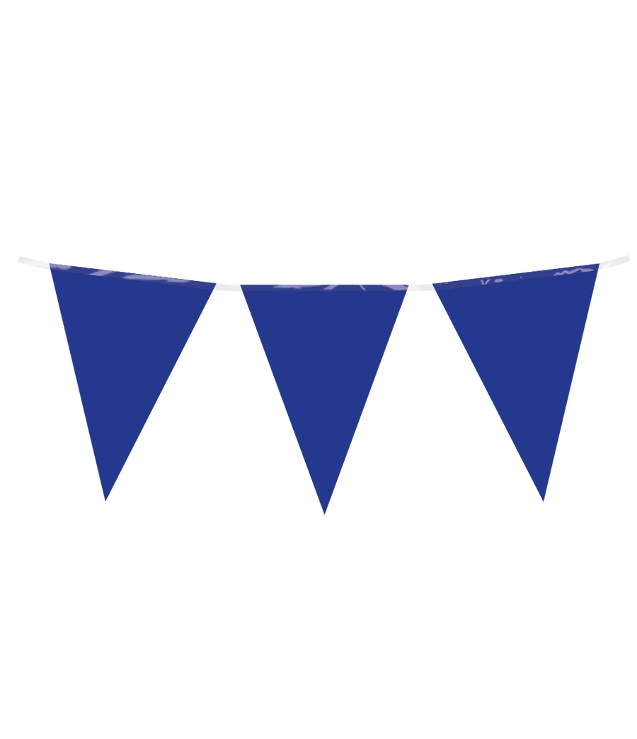 Vlaggenlijn / slinger - 10 meter - donker blauw vlaggetjes