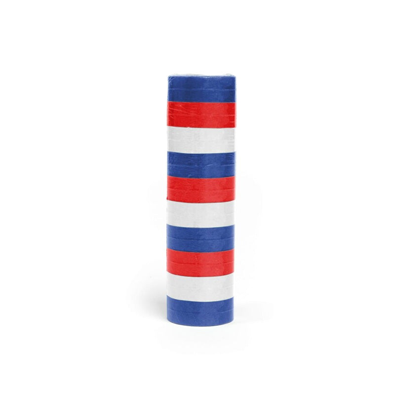 Serpentines - 1 rol - rood/wit/blauw
