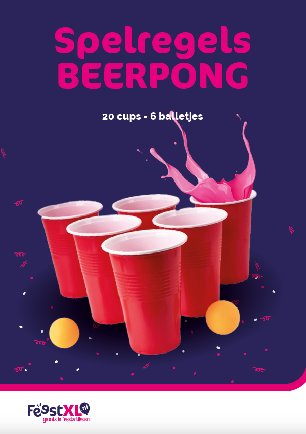 Beer Pong spel - 24 Cups - 4 Balletjes