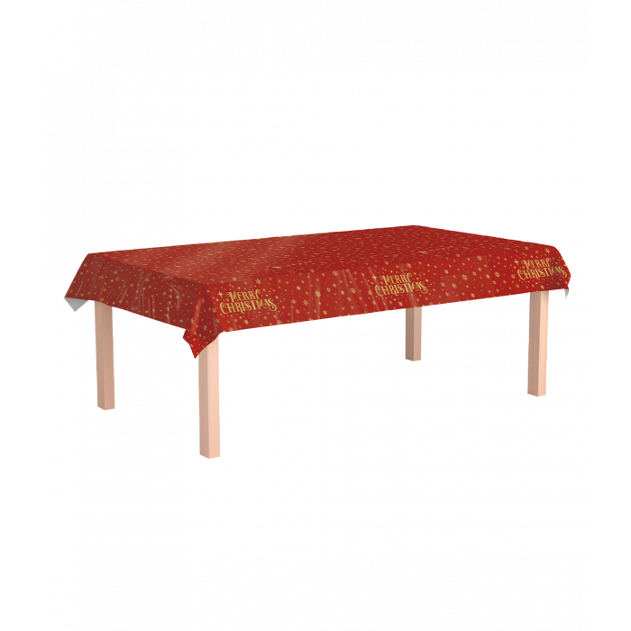 Kerst tafelkleed Merry Christmas - rood