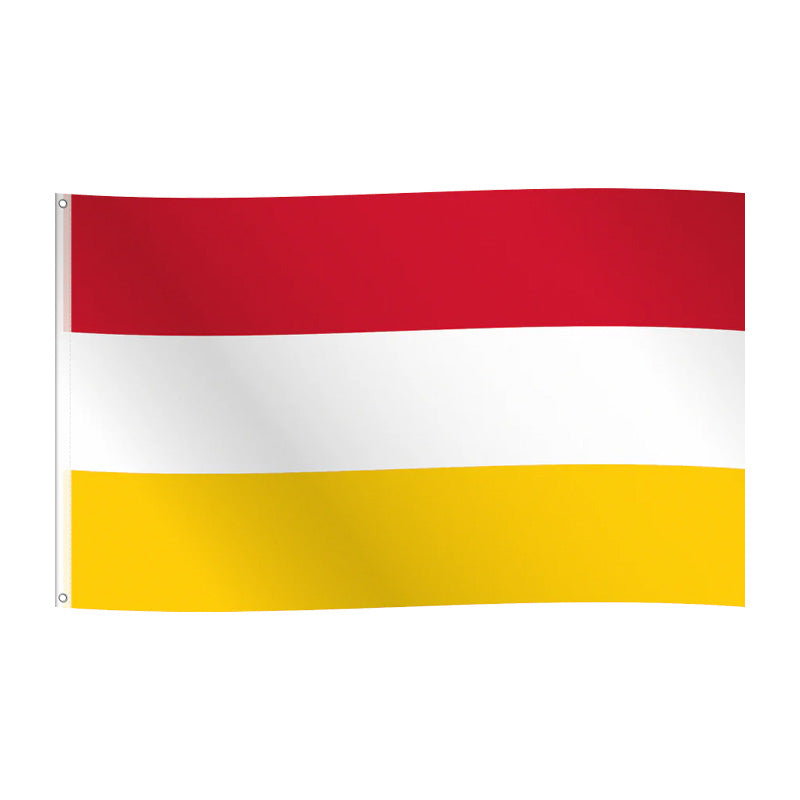 Vlag Oeteldonk - 150 x 90 cm - rood/wit/geel