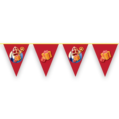 Sinterklaas - Vlaggenlijn / slinger - 10 meter vlaggetjes