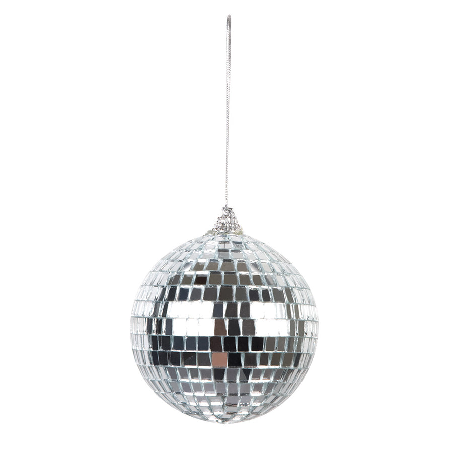 Mini discoballen - 6 stuks - zilver