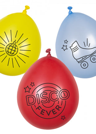 Disco Fever Luftballons – 6 Stück – 23 cm