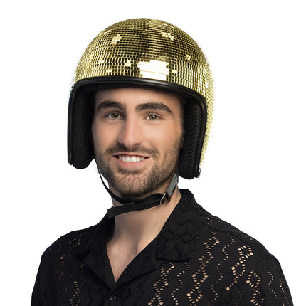 Disco bal helm - goud