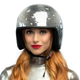 Disco bal helm - zilver