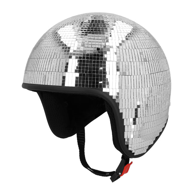 Disco bal helm - zilver