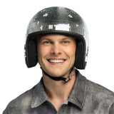 Disco bal helm - zilver