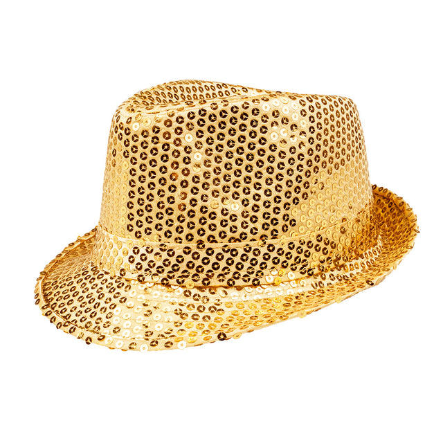 Hoed pailletten goud